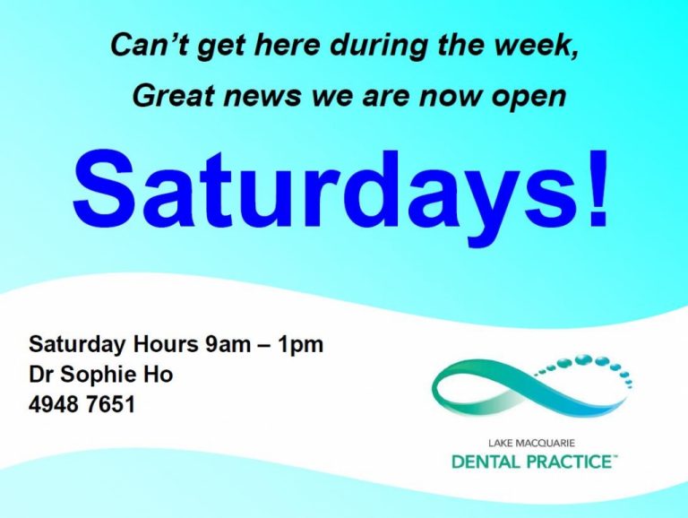 Saturday appointments now available